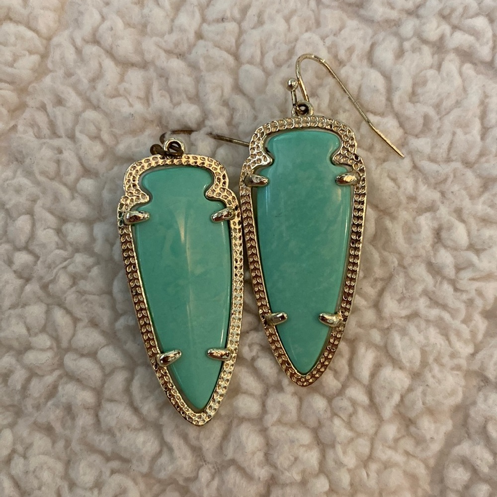 Kendra Scott Turquoise Arrowhead Earrings